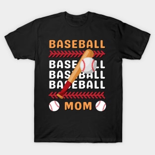 Best Baseball Mom Gift for Baseball Mother mommy mama T-Shirt